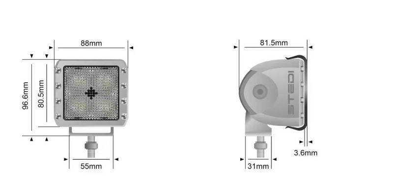 STEDI Marine C4 White Edition LED Light Cube (Diffuse)